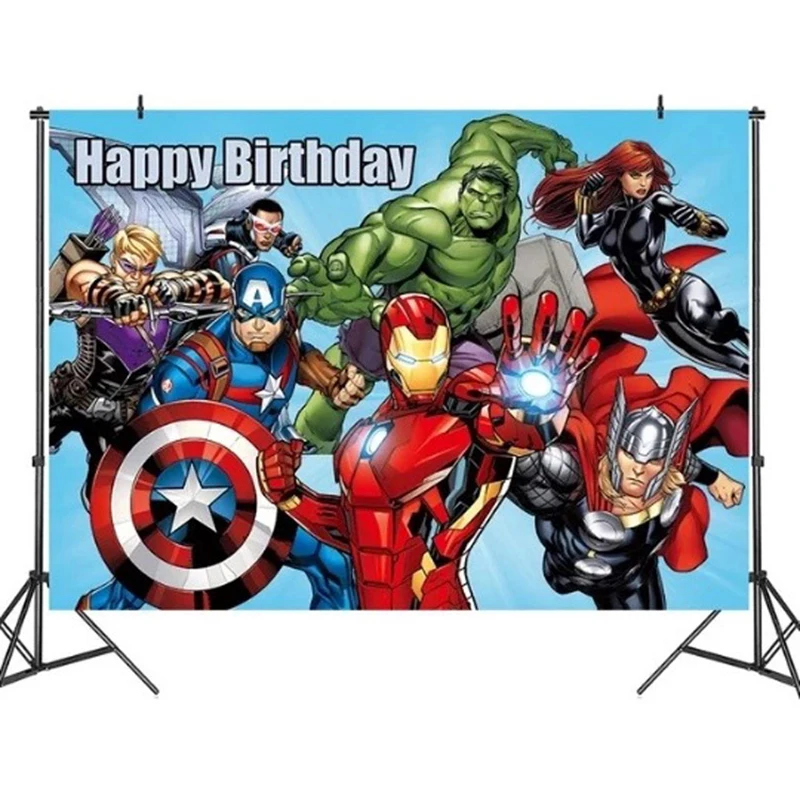 The Super Hero Marvel Birthday Party Decorations Paper Tableware Banner Backdrop Cake Topper Deco Balloon Party Supplies for Boy