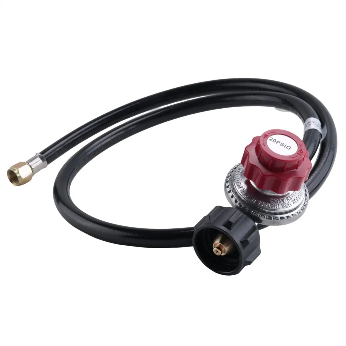 Fits for 5FT High Pressure Propane Regulator Hose, 0-20PSI Adjustable Propane Tank Regulator, QCC1 & 3/8In Female, Fit for Turke