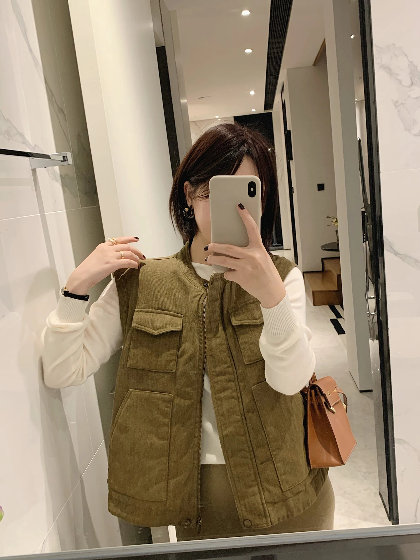

Misslady Korean Sle Retro Cotton Workwear Denim Vest Women's Autumn Winter New Faion Outerwear Thiened round Ne Zipper