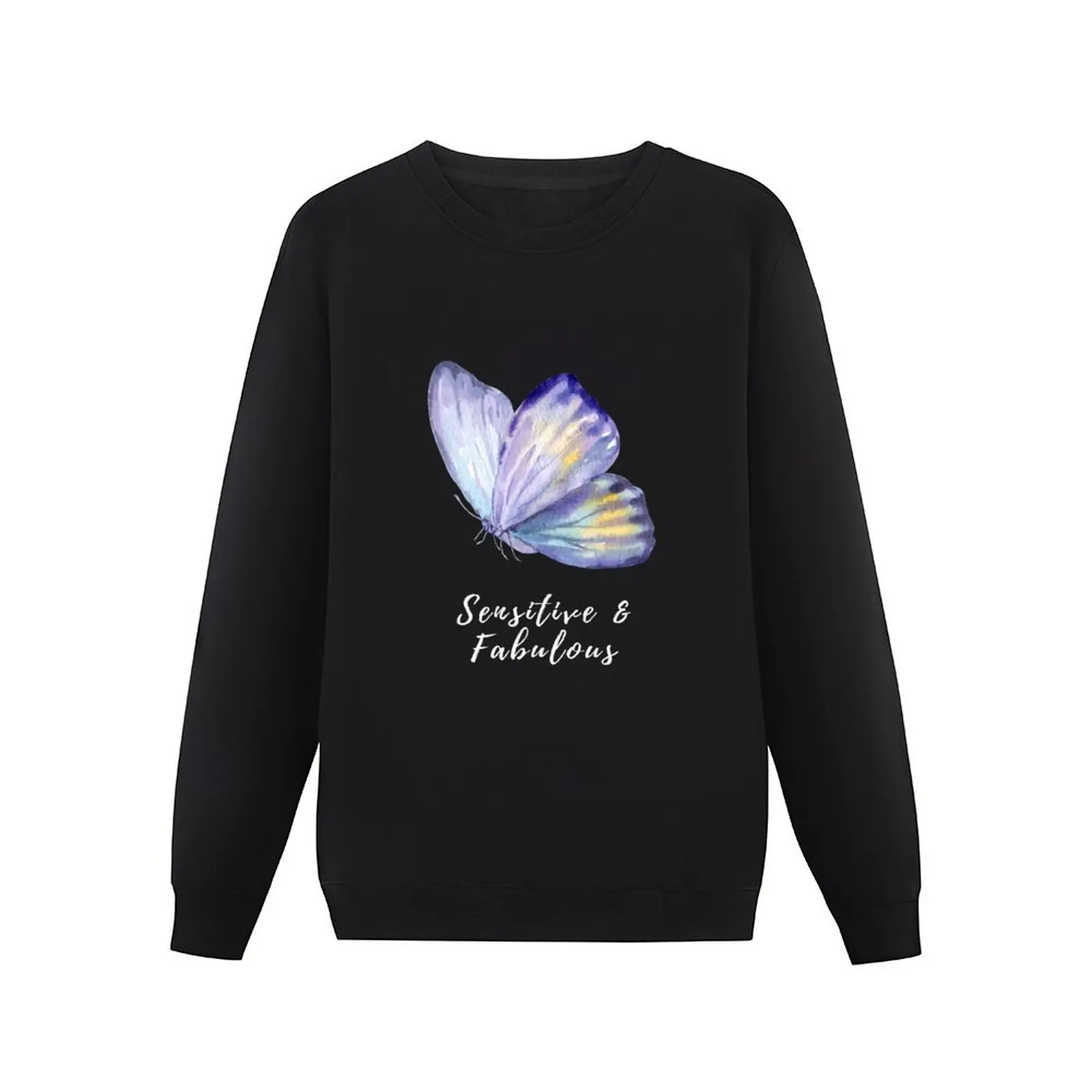 Sensitive and Fabulous Blue Butterfly Pullover Hoodie men's coat winter clothes new sweatshirts