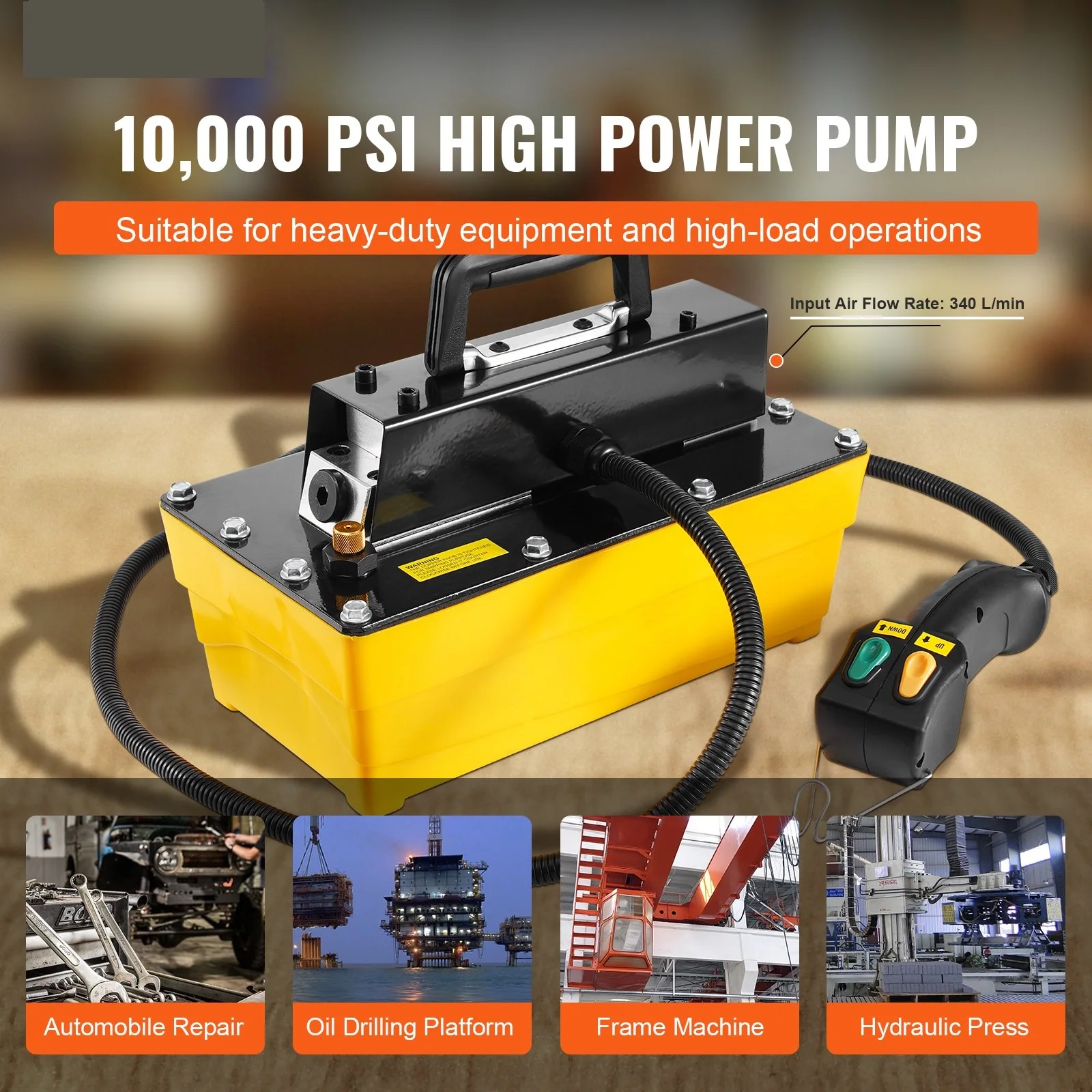 Air Hydraulic Pump Frame Machine Pump 10000PSI Air Over Hydraulic Pump