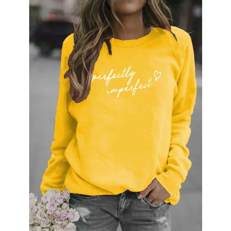 Women's Letter-printed Crew Neck Hoodie Streetwear Women  Harajuku  Sweatshirt  Clothes  Sweatshirts