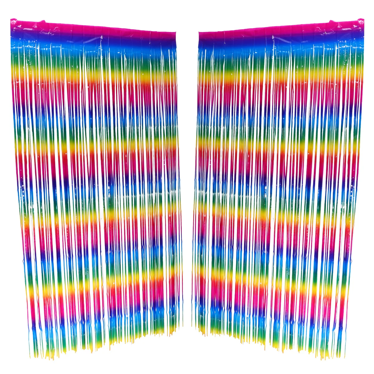 

2Pcs Rainbow Gradient Dark Color Stage Backdrop Party Background Decorative for Festival Celebration