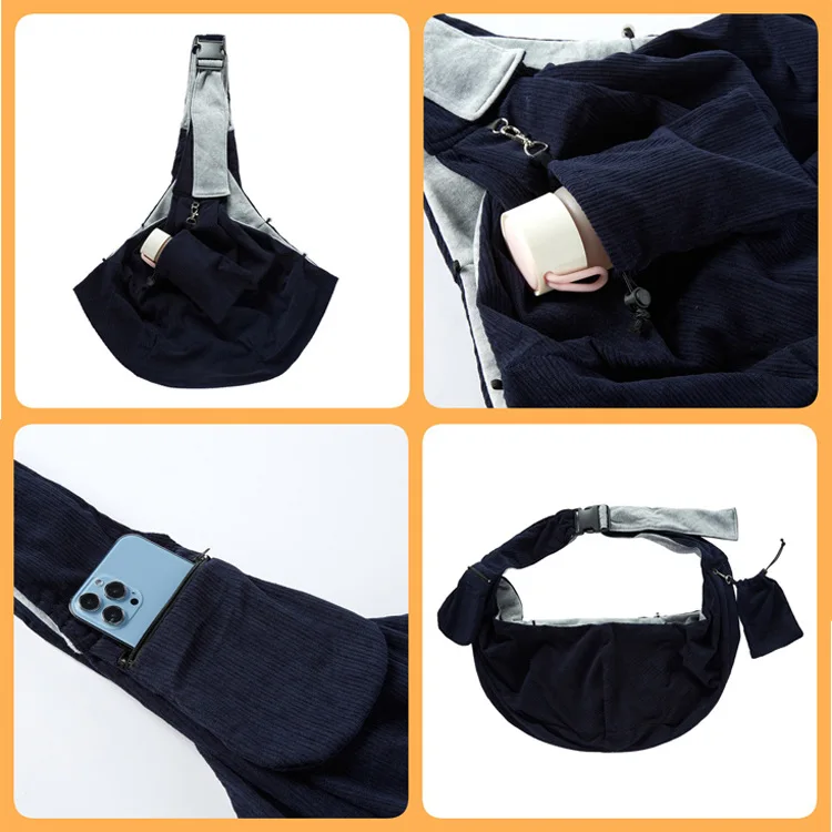 حقيبة ظهر آمنة للحيوانات الأليفة - حامل للكلاب/القطط قابل للتعديل مع دعم للصدر - حقيبة سفر خارجية بدون استخدام اليدين #3