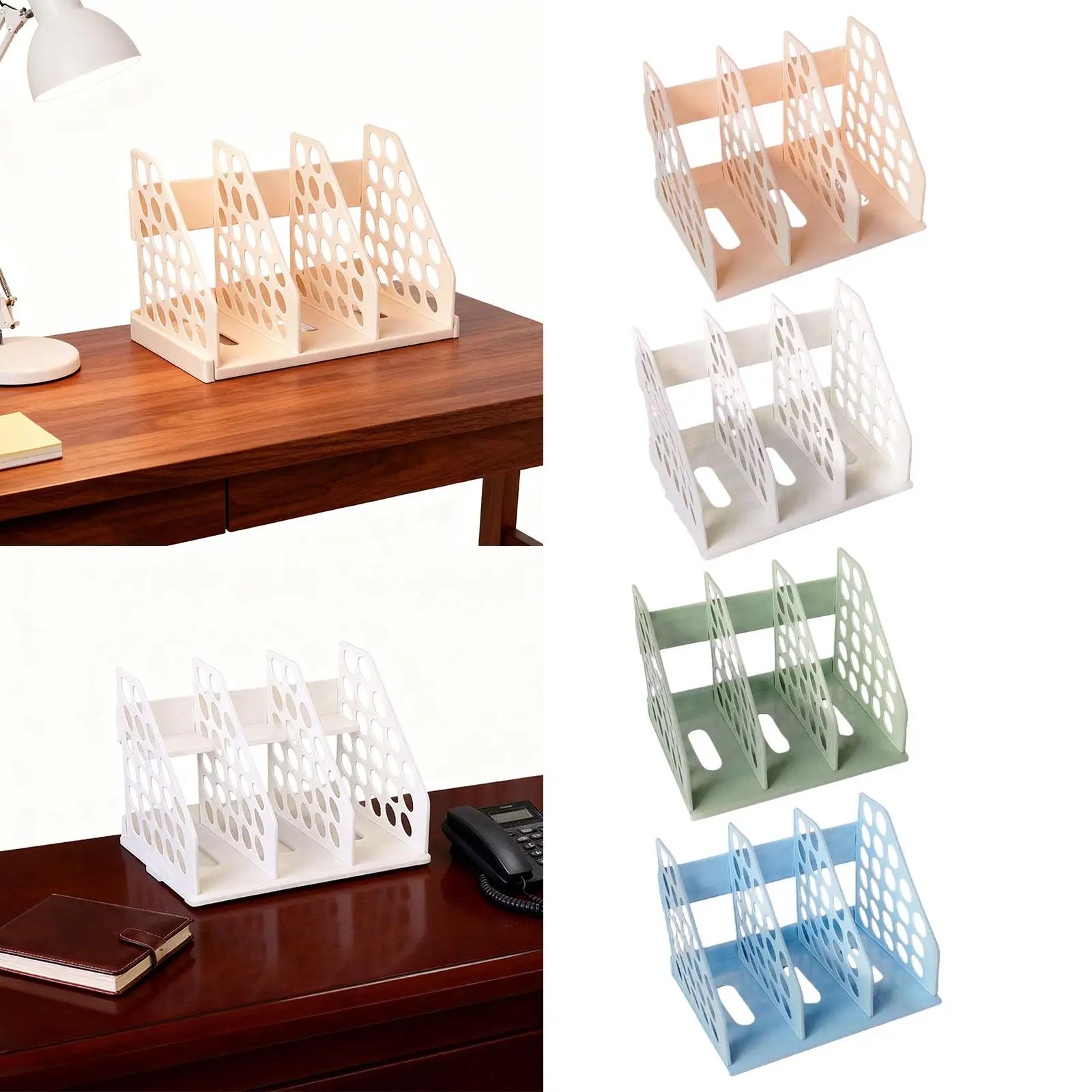 ที่ใส่แฟ้มเอกสารแบบตั้งโต๊ะ 3 ช่อง สำหรับจัดระเบียบเอกสารในสำนักงานหรือห้องเรียน