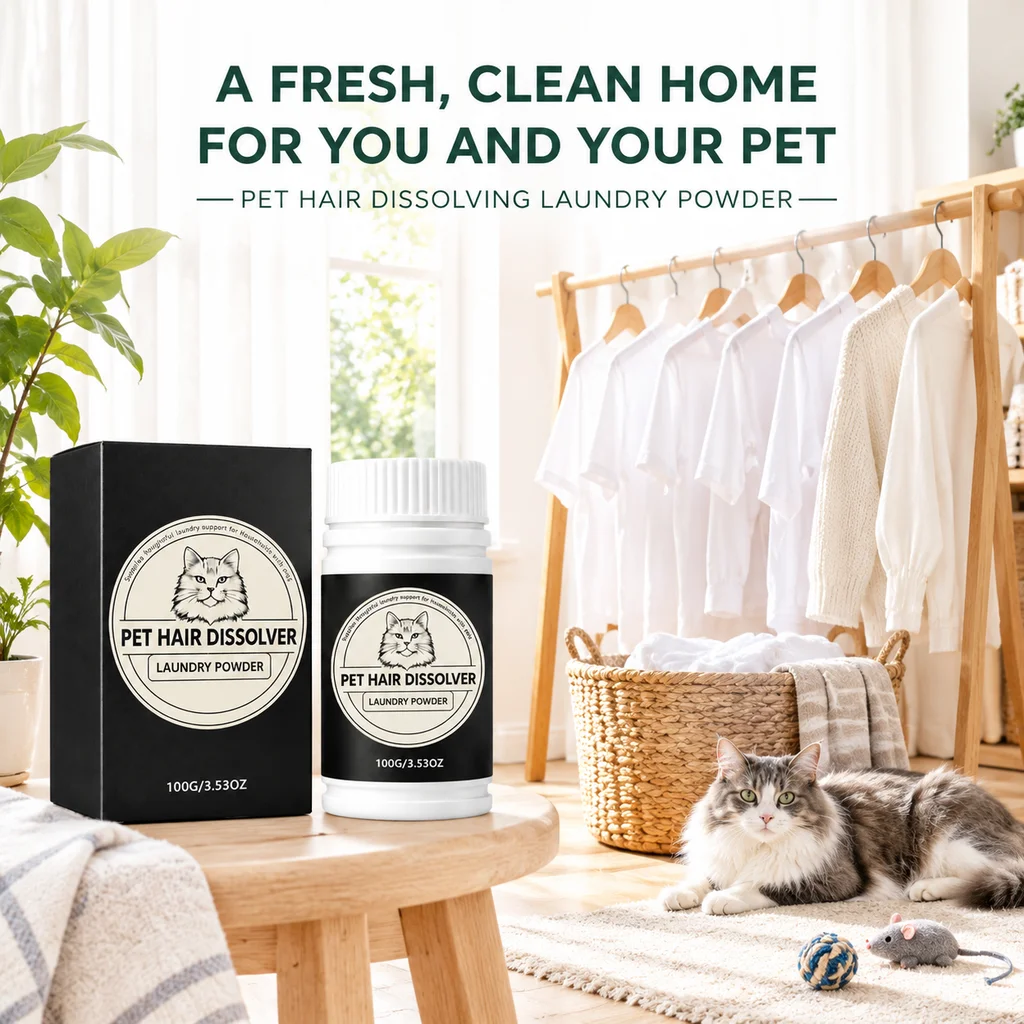 Pet Hair Dissolving Laundry Detergent Removing Pet Hair & Stains Eliminating Odors Smooth Clothing Household Laundry Detergent