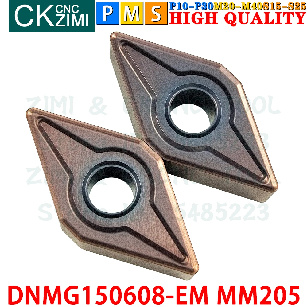 

DNMG150608-EM MM205 DNMG 150608 EM MM205 Carbide Inserts External Turning Inserts Tools CNC Indexable Metal Lathe Cutting Tools