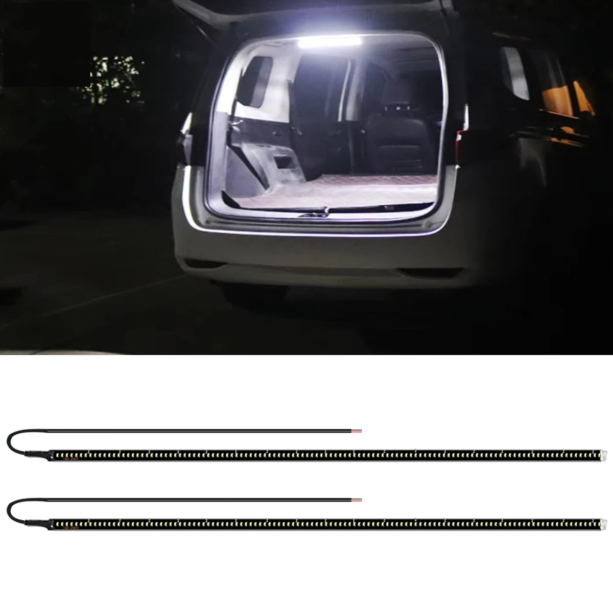 2pcs Car Side LED Light,17.8''-39.4'' Exterior Aluminum PCB Waterproof  Work light strip, Night camping light strip, Indoor deco