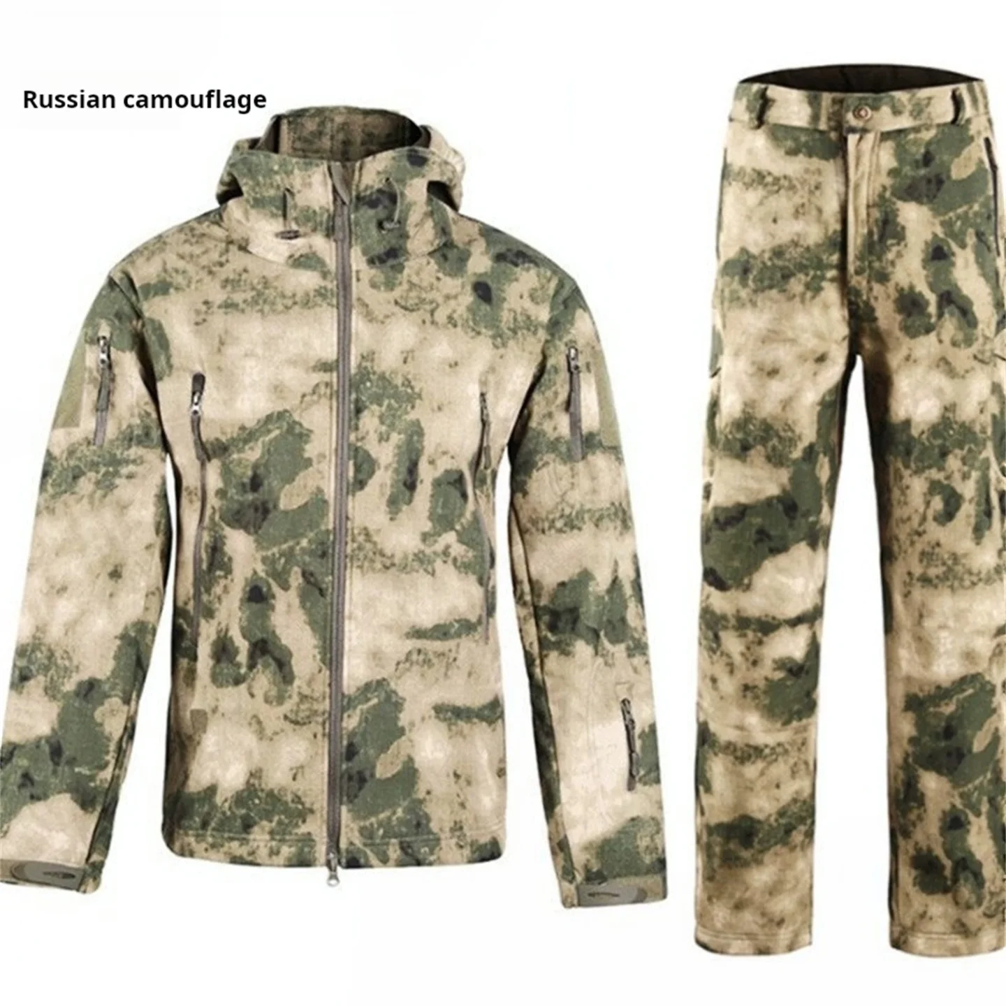 Men Women's Camouflage Hunting Uniform TAD Soft Shell Jacket Pants Winter Outdoor Windproof Waterproof Thermal Tactical Suit - view 2