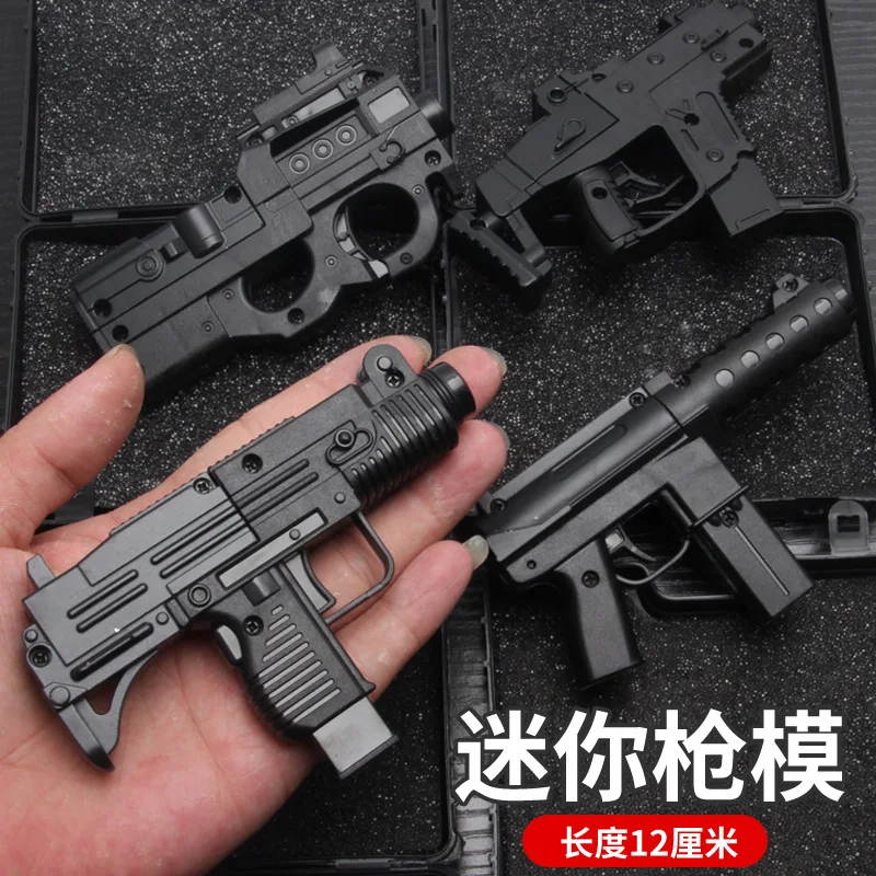 Mini pistolet TEC-9 P90 rewolwer zabawki pistolet Model dzieci zabawki miękki pocisk może strzelać pistolet maszynowy broń dla chłopców Party Favor