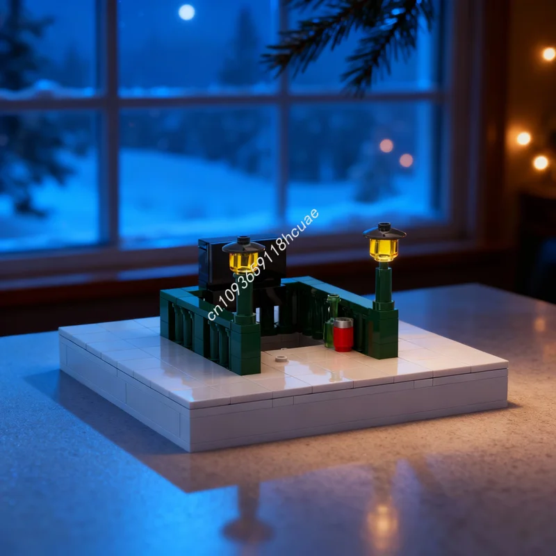 198pcs MOC Subway Station Town Model Building Blocks Architecture Assemble DIY Christmas Gift Creative Education Brick Toy Idea