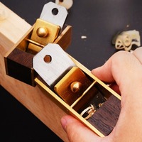 Ebony Wood Brass Small Flat Bottomed Planer 70mm/90mm Fine Trimming and Chamfering Handmade Planer for Musical Instrument Making