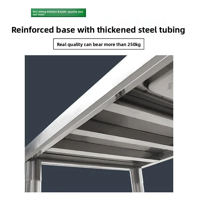 Stainless Steel Integrated Sink Countertop Bracket Platform Commercial Kitchen Wash Basin Kitchen Sink Kitchen Washbasin