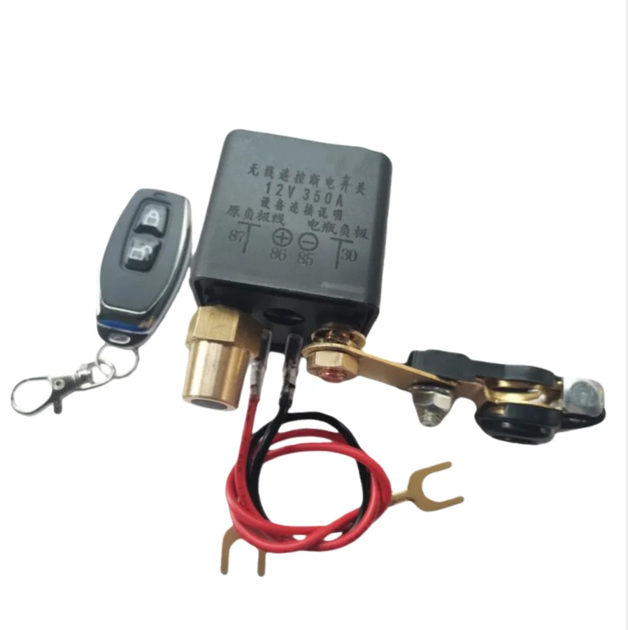 car 12V 250A/350A Smart Battery Disconnect Switch Auto Cut-Off Anti-Leakage Wireless Remote Pure Silver & Copper Contacts