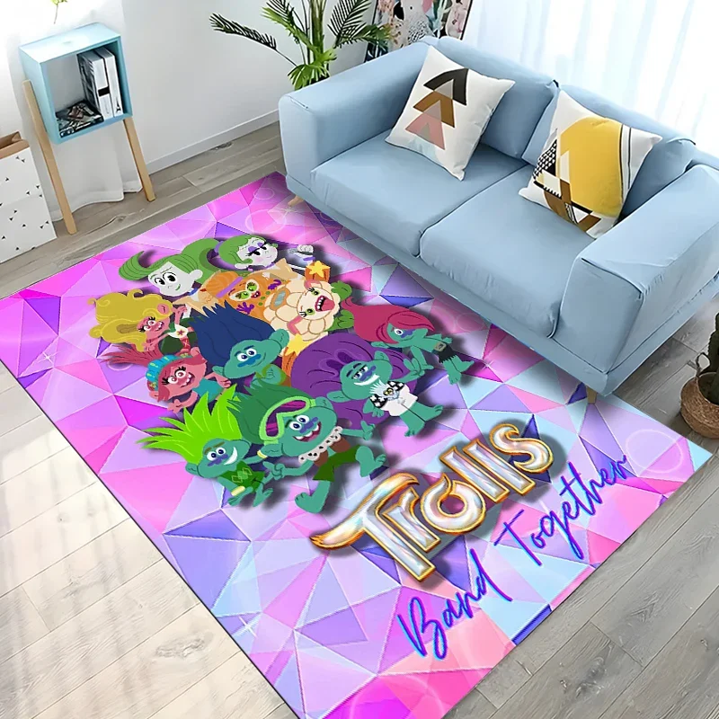 Disney Trolls Band Together Rug Floor Mat Carpet 15 Sizes Living Room Bedroom Bedside Window Sill Bathroom Floor Mat Home Gift