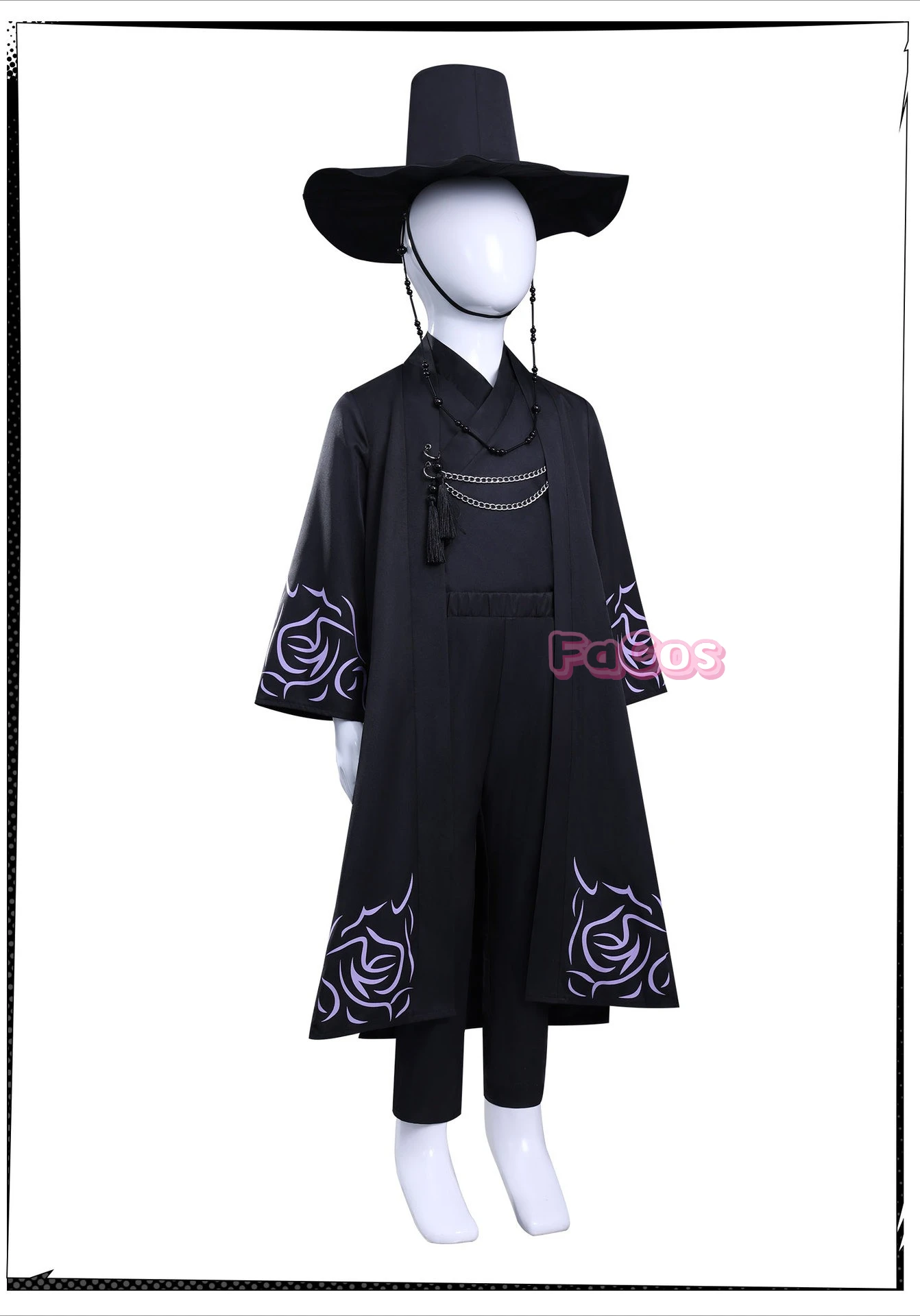 Костюм для косплея Saja для мальчиков KPop, охотники на демонов, Jinu Saja, халат, черная униформа, шляпа, серьги, сценическое представление, вечеринка на Хэллоуин