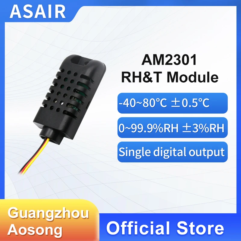 ASAIR AM2301 Single Bus Digital Temperature and Humidity Sensor Module