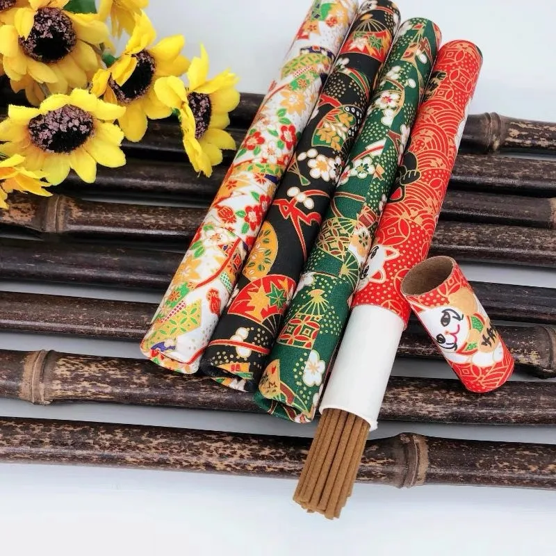 10pcs Japanese Handmade Paper Stick Incense Tube Household Incense Storage Box Sandalwood Insense Sticks Boxes Home Decor