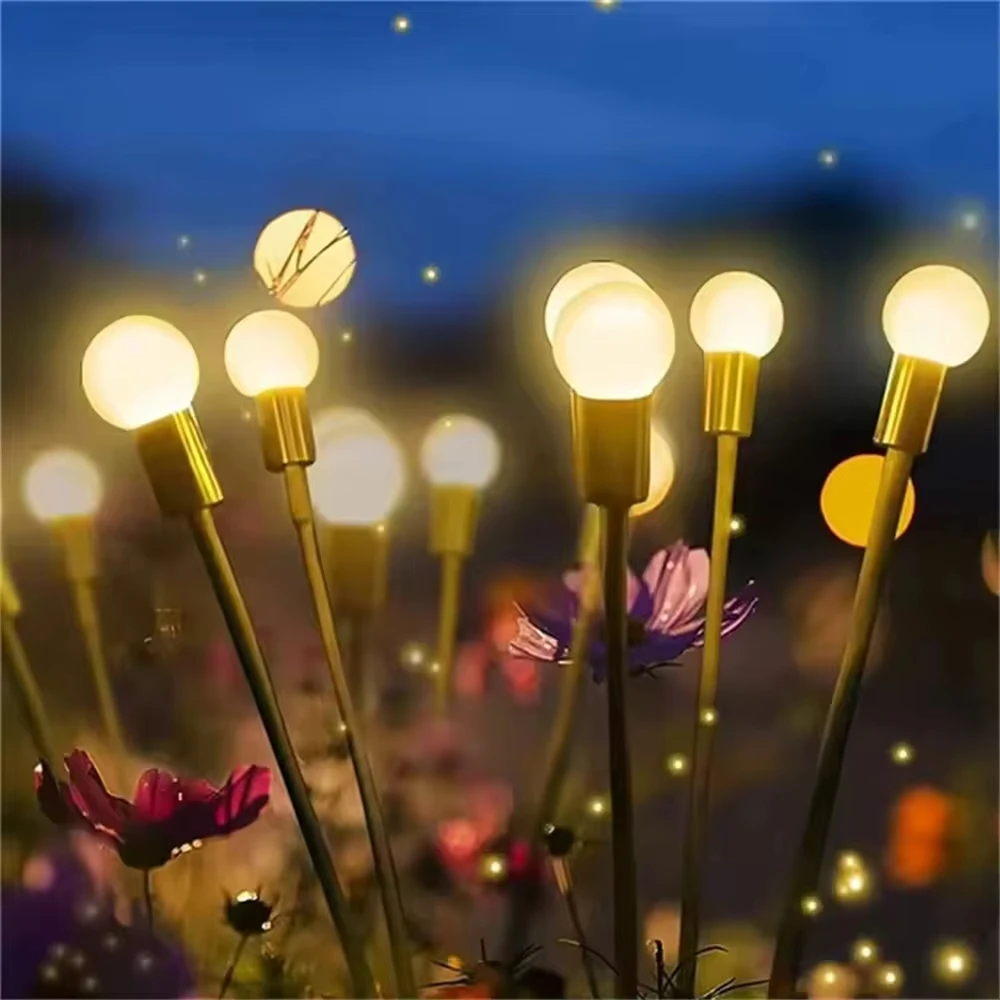 LED Solar Firefly Light Outdoor Waterproof Solar Garden Lamp Fairy Landscape Light Decor for Patio Fence Yard Pathway