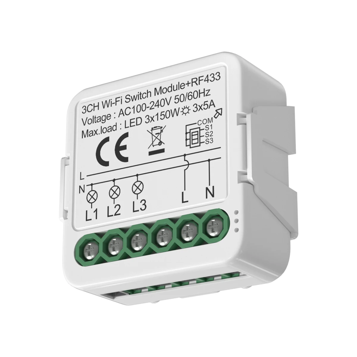Moduł inteligentnego przełącznika WiFi GIRIER Tuya RF433, wymagany przewód neutralny, 1/2/3/4-kanałowy, obsługuje sterowanie dwukierunkowe, współpracuje z Alexa i Hey Google. — zdjęcie produktu 7