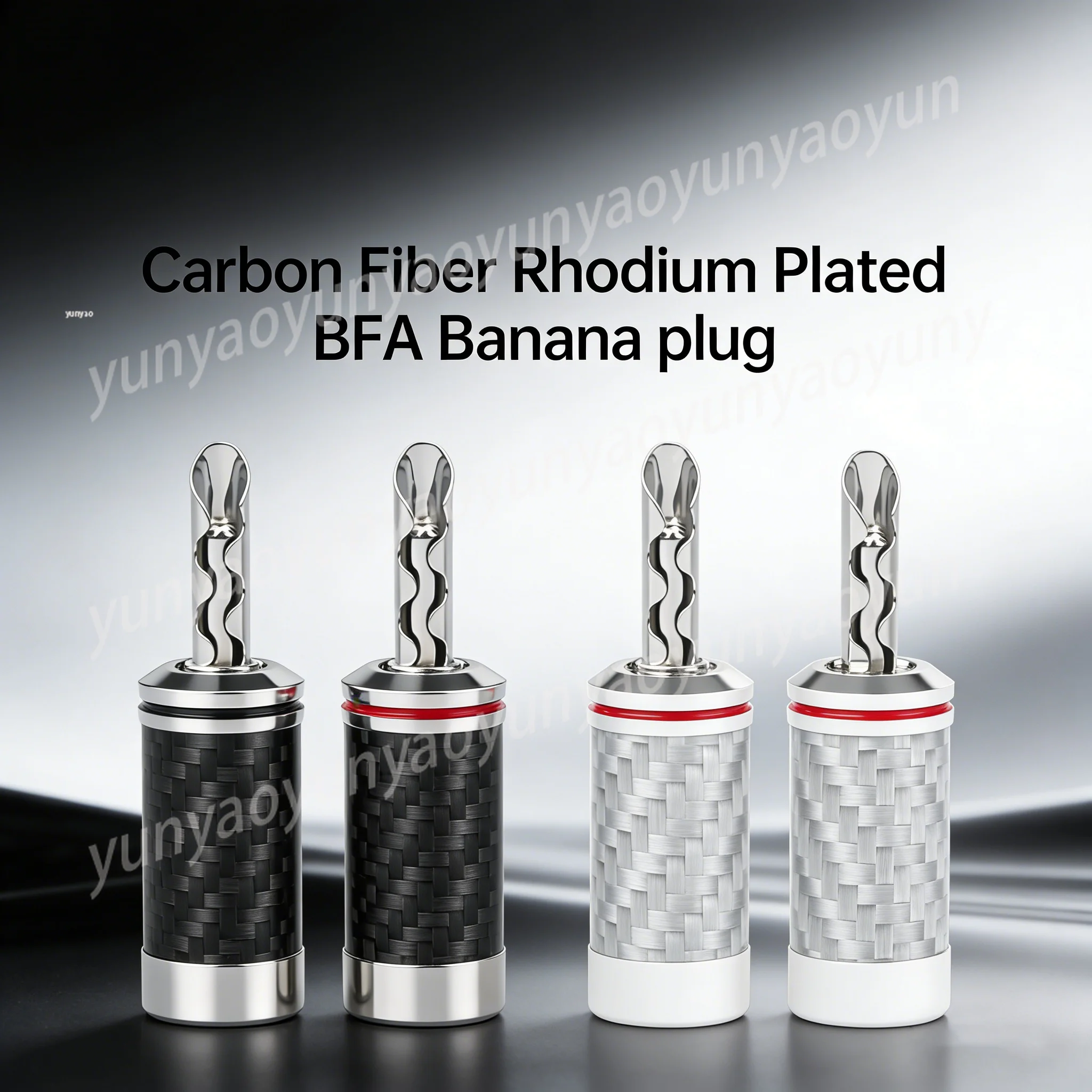 BFA Banana Plug Rhodium Plated HIFI Audio Speaker Cable Connector