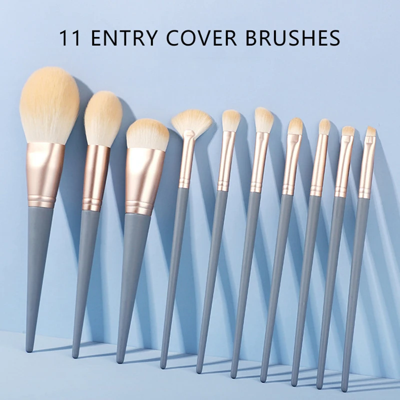 9/10/12Pc Soft Fluffy Makeup Brush Set Eye Shadow Foundation Brush Concealer Blush Blending Powder Cosmetic Brushes Make Up Tool