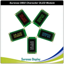 Real OLED Display, 0802 Parallel OLED Compatible 802 8*2 Character LCD Module Display LCM Screen build-in WS0010, Support SPI