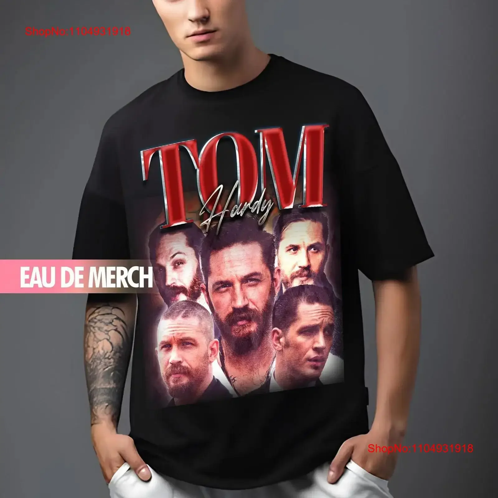 

TOM HARDY TEES Vintage T Shirt 90s Tribute Merch Homage Fans Funny vintage Washed Stylish Slightly graphic homme
