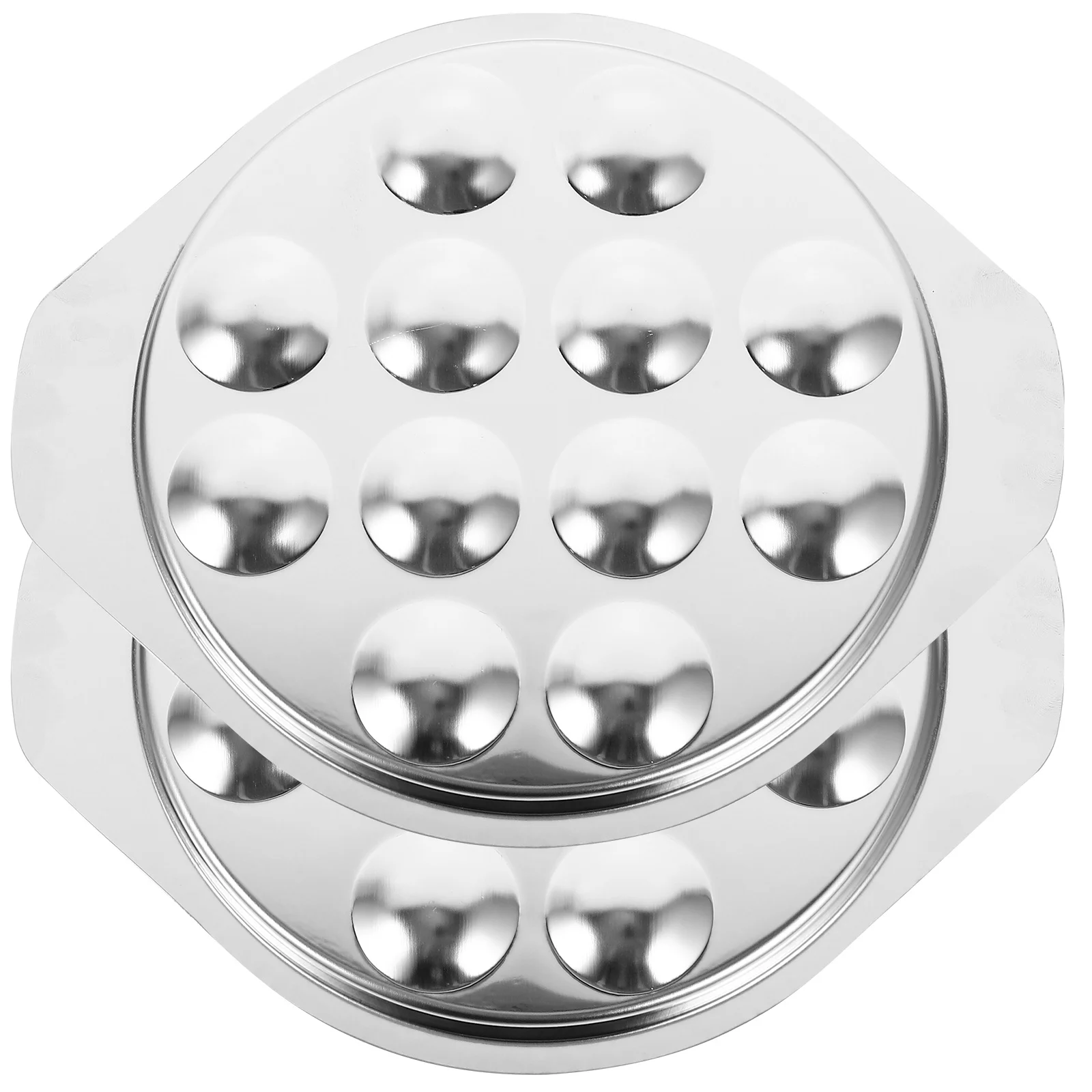 

2 Pcs Snail Dish Conch Baking Tray Cooking Tool 12 Holes Escargot Holder Compartments Serving Plate Platters