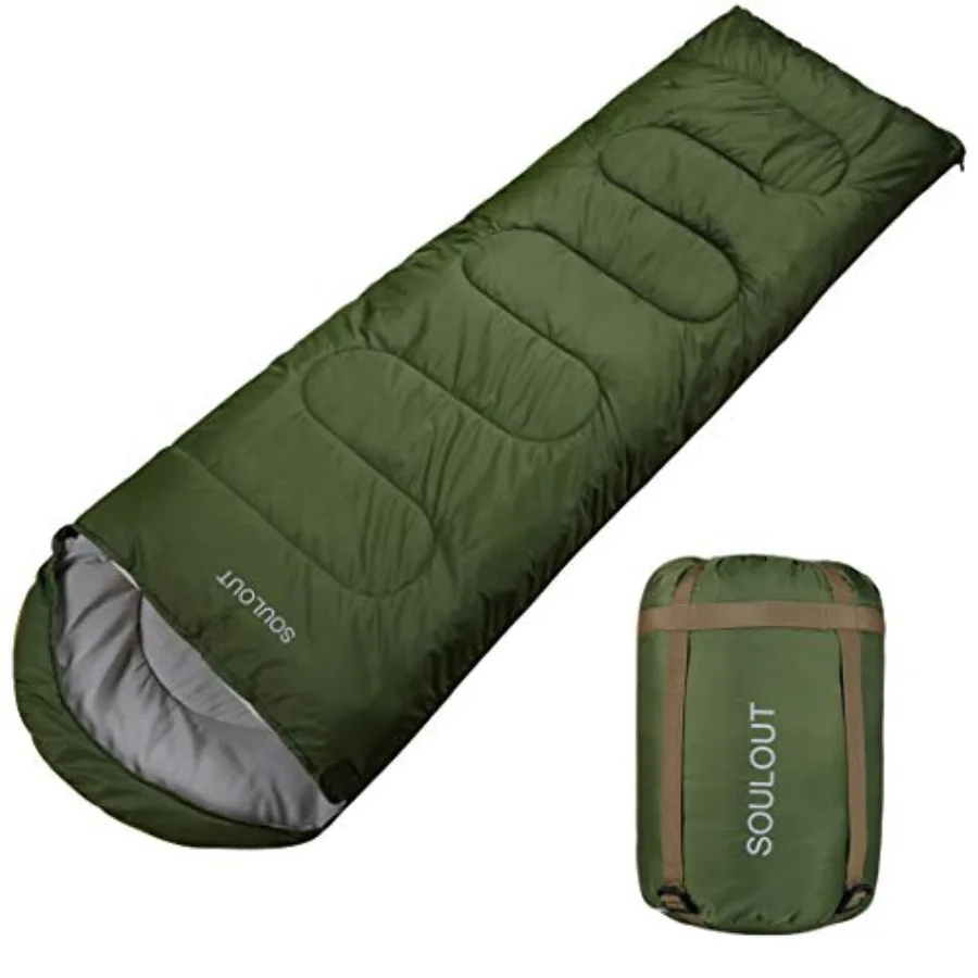 

3-4 Season Sleeping Bag for Adults and Lightweight Warm Cold Weather Camping Bag with Waterproof Compression Sack Portable for