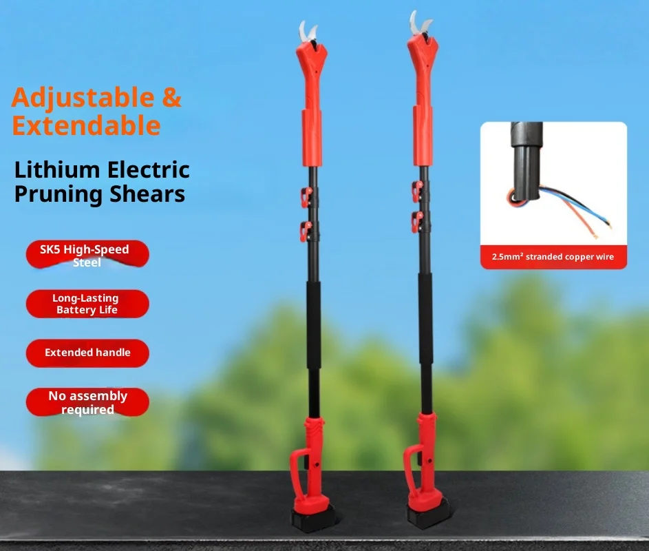 Erweiterte teleskopische elektrische Gartenschere Tijeras De Podar Tesoura De Poda A Bateria Herramientas De Jardinería Snoeischaar Cesoia