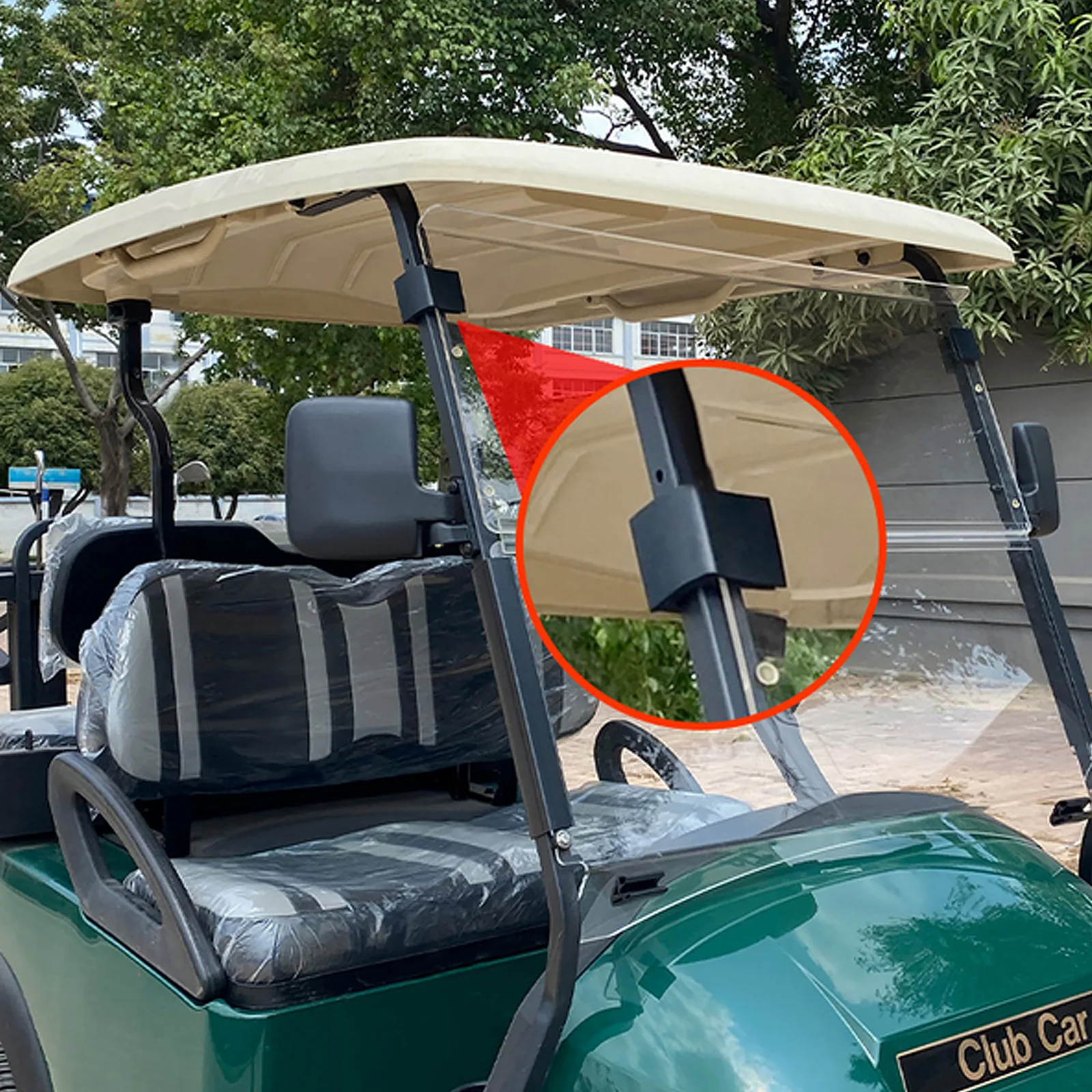 

1Pair Golfs Cart Retaining Clips Black Excellent Craftsmanship Good Fixing Prevent Loose Windshields Windshield Clamps