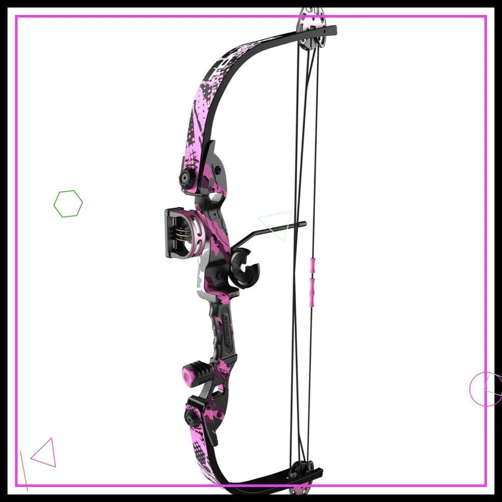 

Youth Compound Bow for Ages 8+, 17-22lb Draw, 18-22in Draw, 3-Pin Sight, 2 Arrows & Quiver