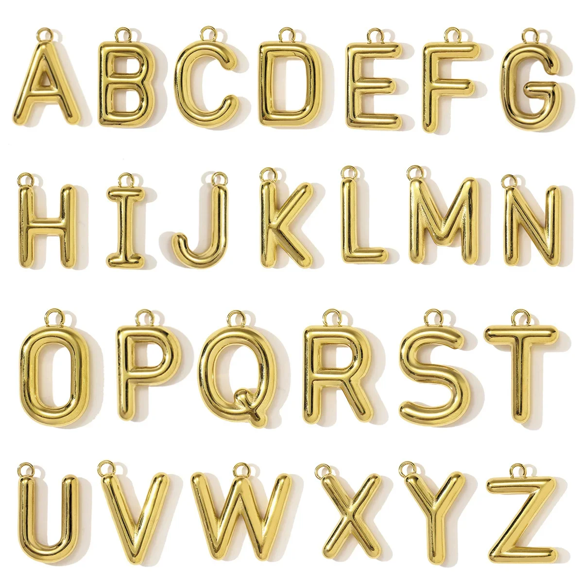 3 قطعة/الوحدة الفولاذ المقاوم للصدأ الأولي الإنجليزية ألفانت قلادة المعلقات رأس المال اسم الرسالة DIY القرط سحر امرأة المجوهرات بالجملة #1