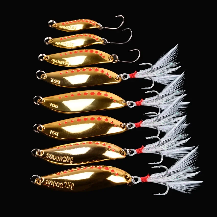 Metal Vib Leech Spinners Spoon Lures 2.5g 5g 7.5g 10g 15g 20g 25g 30g esca artificiale Lure attrezzatura da pesca per Bass Pike Perch