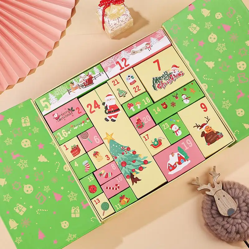 Christmas gift box Christmas countdown calendar Christmas advent calendar gift filling box Candy Chocolate Packaging Cookies Box
