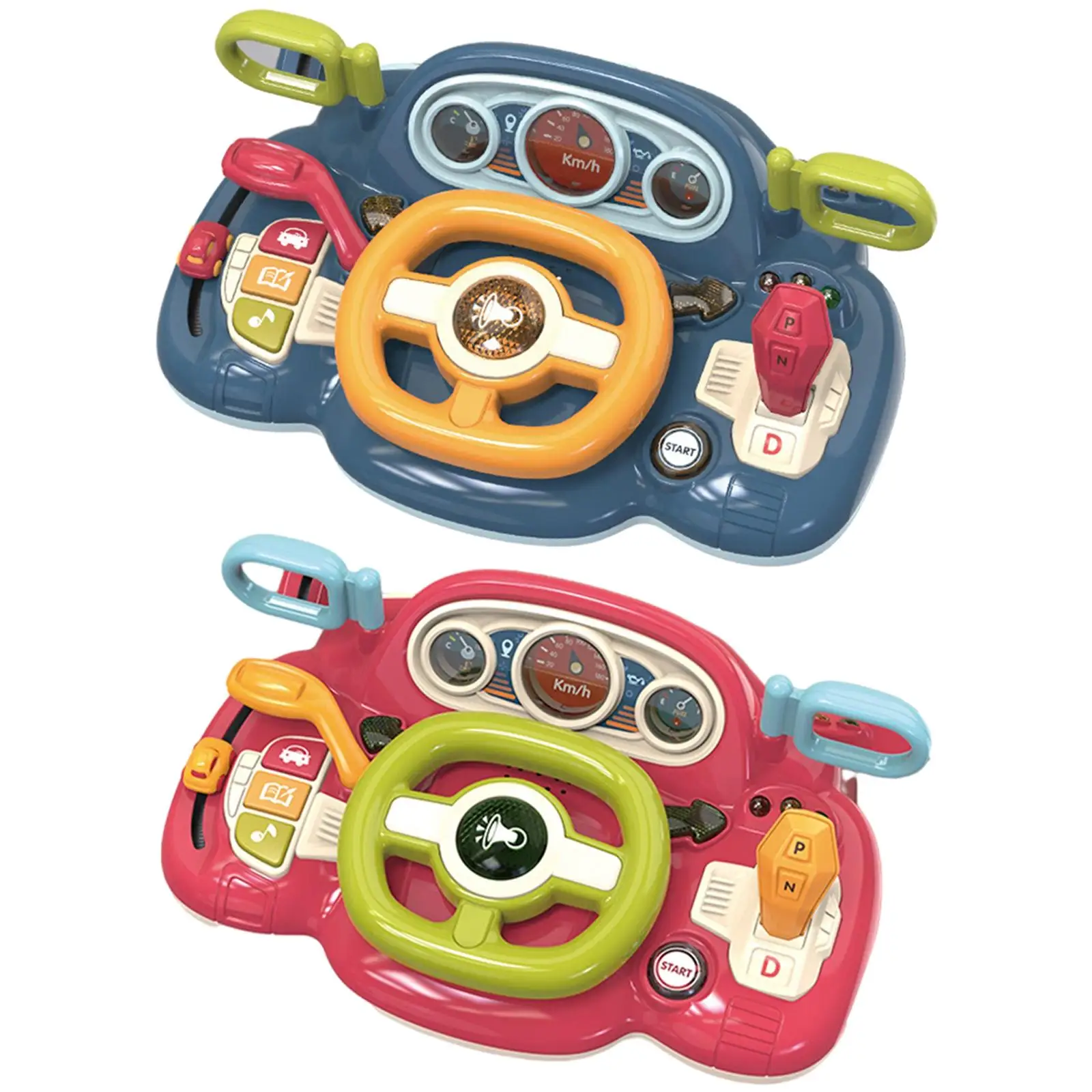 Kids Steering Wheel Toy, Driver Toy with Music and Light Learning Toys Educational Gift for Toddlers