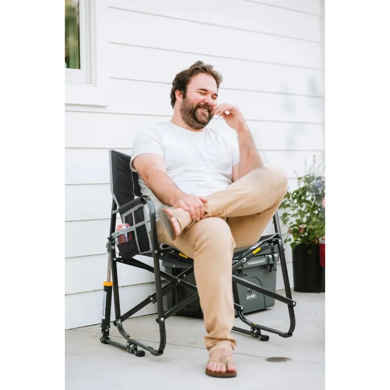 Sedia da campeggio a dondolo pieghevole oversize Freestyle Rocker XL,