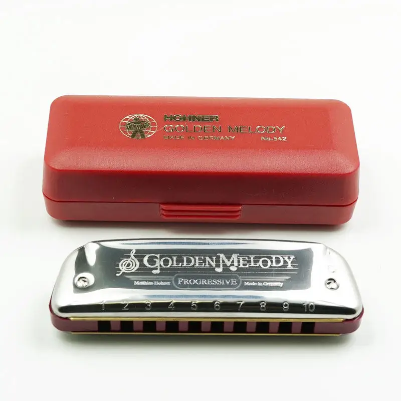 

Инструмент для блюза HOHNER GM/Golden Melody, десятидырочная губная гармошка.