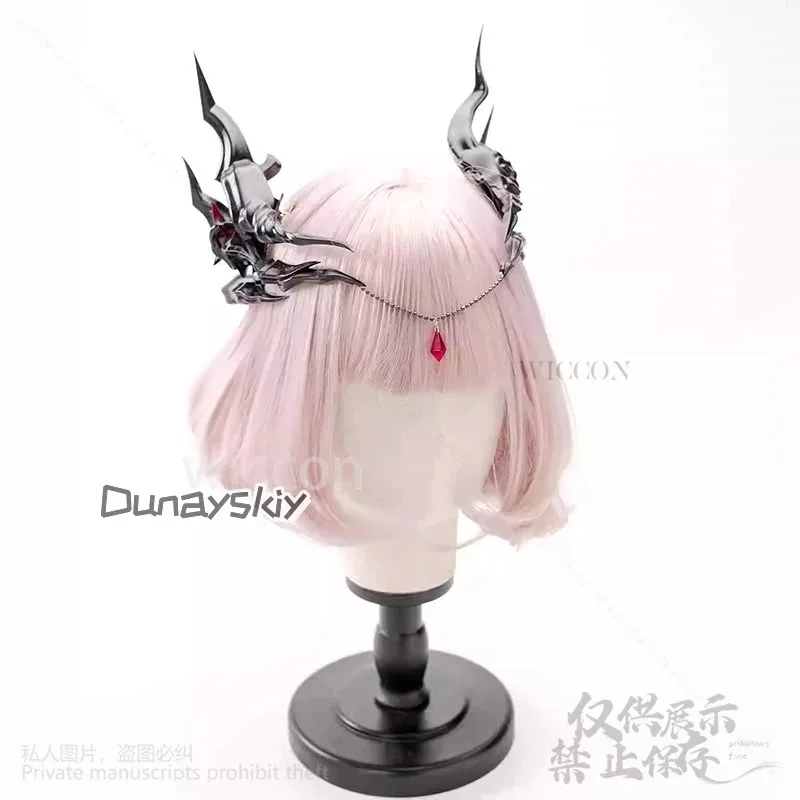 أنيمي لعبة الحب والمساحة العميقة تأثيري سيلوس البطلة ثلاثية الأبعاد قرون التنين أغطية الرأس أقراط مجوهرات اكسسوارات كوس مخصصة