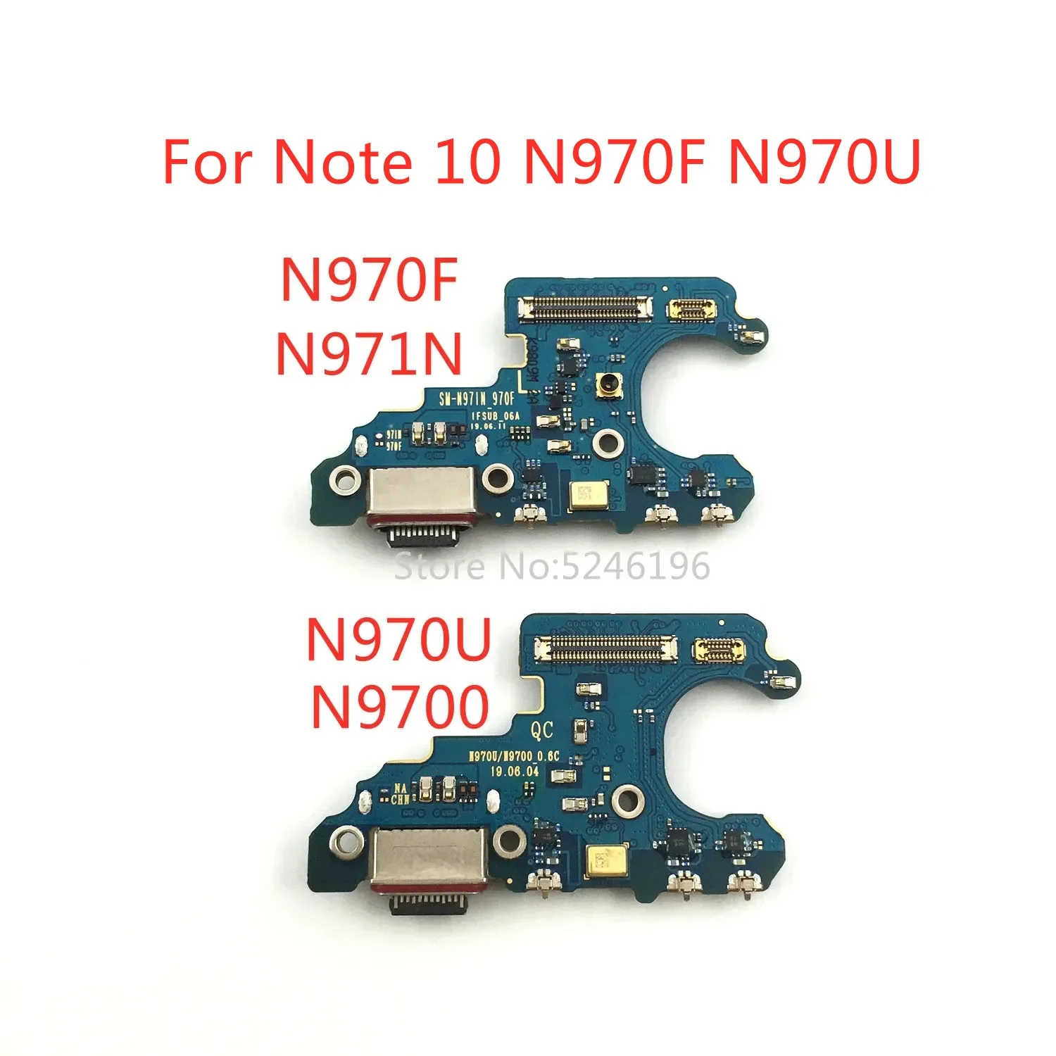 1pcs USB Charging Port Charger Base For Samsung Galaxy Note 10 N970F Note 10 N971N Note 10 N970U Note 10 N9700 Replace Parts