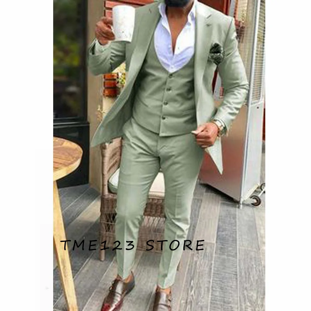 

Full Men's Suit Men Soild Suits for Wedding 2023 Groom Dress Pants Sets Man Luxury Clothing Trend Two Piece Mens Formal Wear