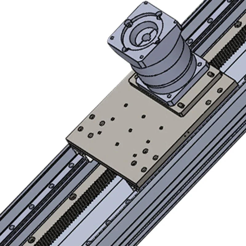 Módulo linear zdm270 com velocidade 1 m/s, carga pesada 100 ~ 200kg, atuador linear para curso 100-2700mm, tipo rack, módulo elétrico