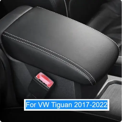 

For VW Tiguan MK2 2017 2018 2019 2020 2021 2022 2023 Microfibre Leather Center Armrest box Cover car interior
