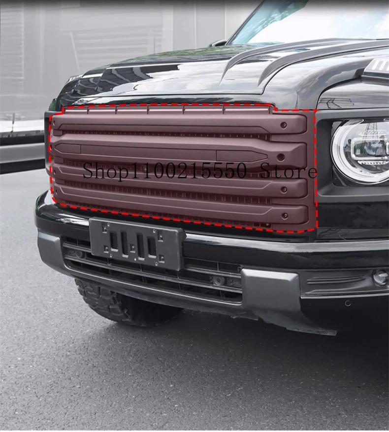 For Great Wall GWM Haval H9 24-25 Front Face Racing Grille Net Insect Proof Mesh Cover Car Styling Accessories Exterior Sticker