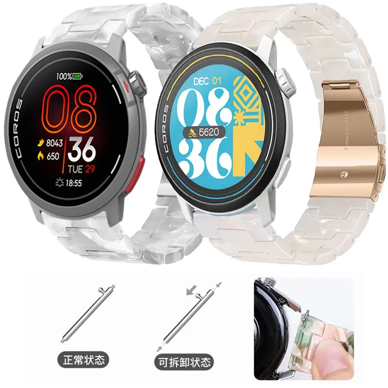20/22mm Luxus Harz Armband Für COROS PACE Pro/3-2 APEX 2-4 42mm Armband armband Für Suunto Vertical 2-1/Race 2-S-1/Run/Ocean
