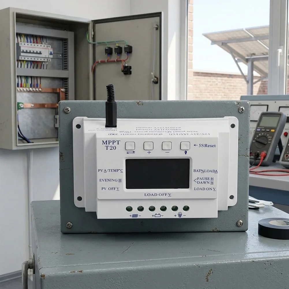 Customizable Dual Timer Solar Device Solar Charge Controller Temp Compensation Unit 14.3*4.6*8.9cm Dual Timer Controller
