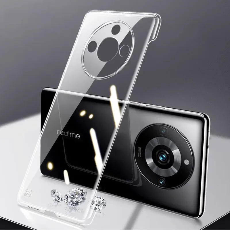 Frameless Slim Clear Hard Back Cover Case On For Realme 11 Pro Plus Realme11 Pro+ Pro Plus 5G ShockProof Coque Phone Cases