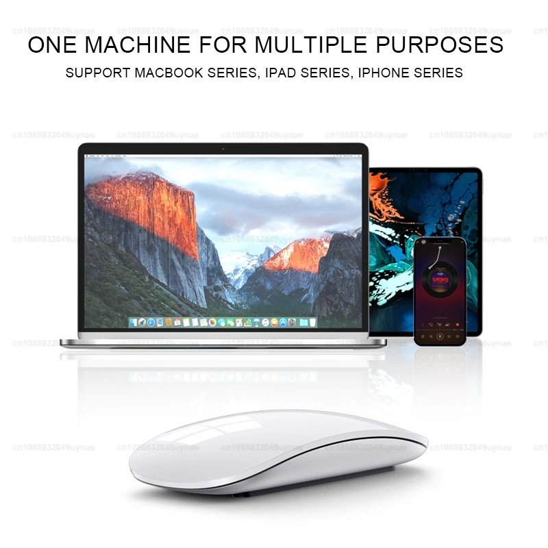 Para APPLE Original Magic Mouse Bluetooth 5,0 inalámbrico para Macbook Pro Air Mini portátil tableta PC iPad ratón de superficie multitáctil