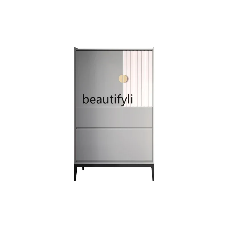 

A57 Italian simple chest cabinet bedroom living room side cabinet solid wood light luxury storage simple locker